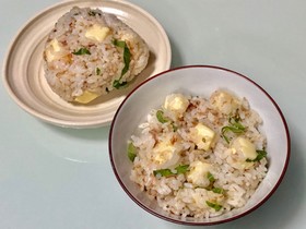 簡単☆大葉ごまおかかチーズごはん