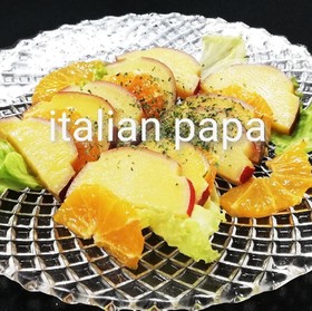 さつまいものオレンジ煮、冷製サラダ。