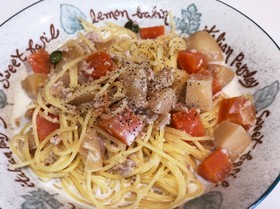 リメイク☆余った肉じゃがでパスタ