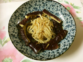 長ナスとモヤシのノンオイル青じそ和え~♪