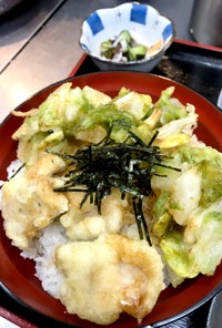 春野菜とアナゴの天ぷら丼