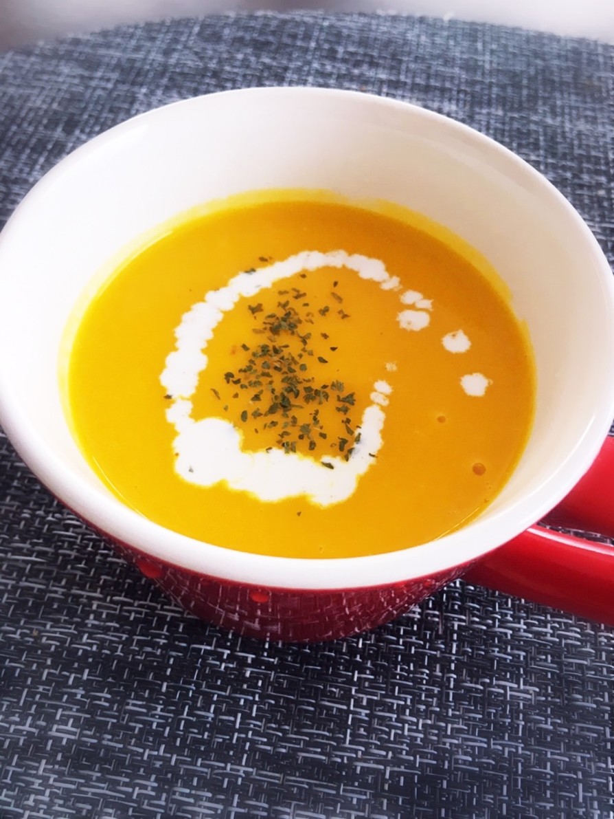 甘ーい♡新玉ねぎとかぼちゃのスープの画像