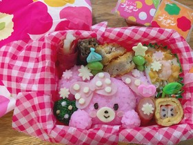 ぼんぼんりぼん キャラ弁 女の子弁当♡