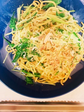 水菜焼きそば!しょうゆ味、美味!