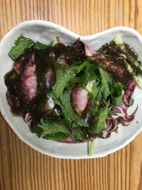 イカともすぐの酢の物