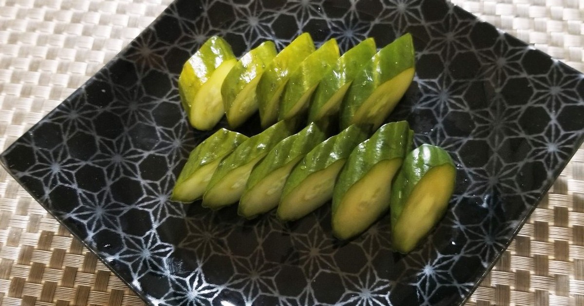 漬物キュウリの綺麗な盛り付け レシピ 作り方 By ここ左衛門 クックパッド