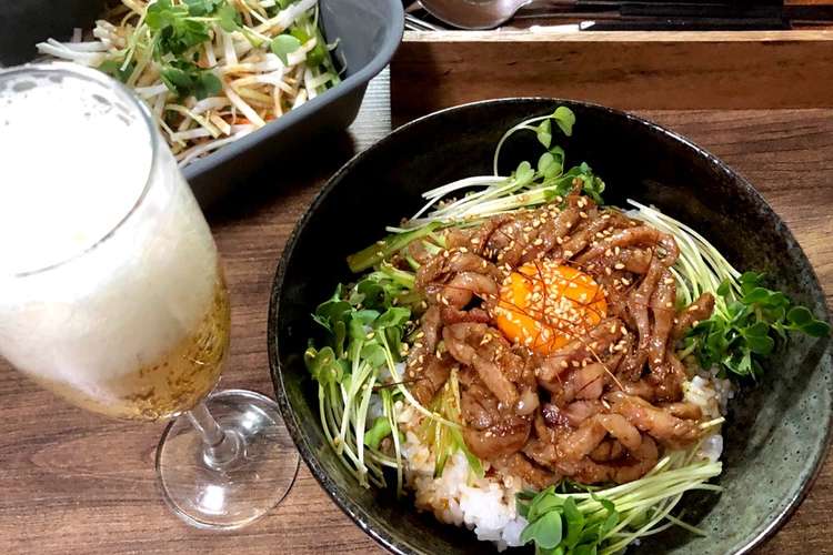 焼きユッケ丼 レシピ 作り方 By Pon Dining クックパッド