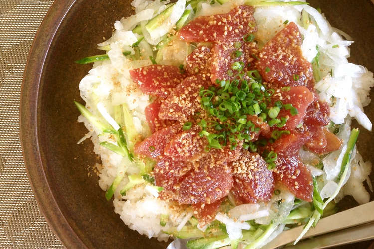 カツオと新玉ねぎの辛子醤油漬け丼 レシピ 作り方 By Sauternes クックパッド 簡単おいしいみんなのレシピが352万品
