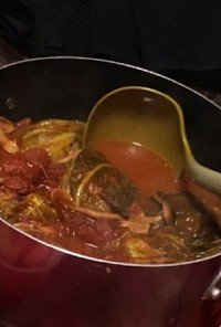 トマトスープのロールキャベツ
