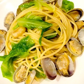 あさりとキャベツのパスタ