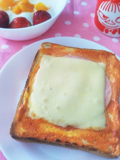 ハムチーズトーストの写真