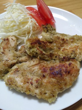 鶏ささみのバジルチーズパン粉焼き