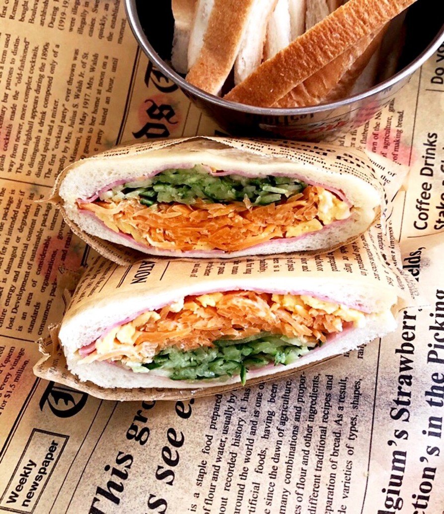 簡単 デリ風♡野菜モリモリ サンドイッチの画像