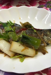 台湾料理：紅焼魚