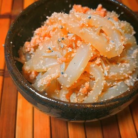 簡単!タラコとジャコの蒟蒻炒め煮