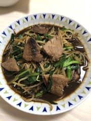 簡単レバニラ炒めの写真