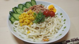 塩レモンの冷やしぶっかけうどん