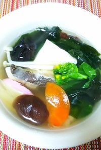 鱈と残り野菜のスープ中華風