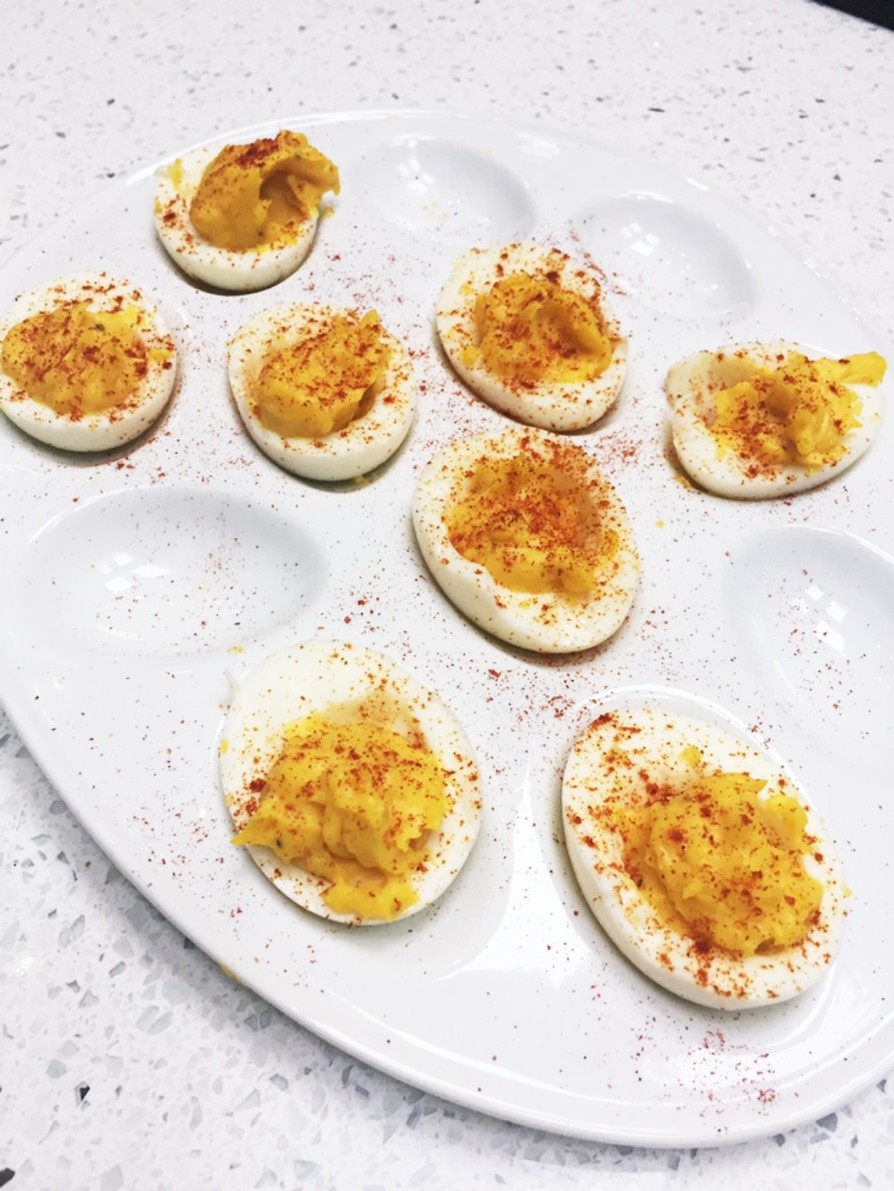 ワカモレのデビルドエッグのレシピ