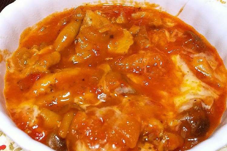 何食べ シロさんの鶏肉のトマト煮込み レシピ 作り方 By きのう梨食べた クックパッド