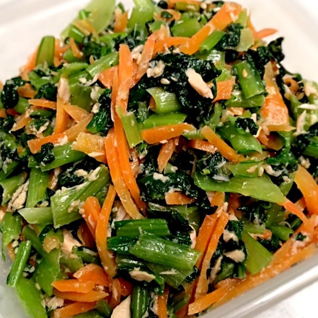 簡単作り置き 小松菜のさっぱりツナ和え レシピ 作り方 By のびの クックパッド 簡単おいしいみんなのレシピが375万品