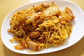 ソース不要!簡単キムチ焼きそば