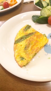 【ばーばのレシピ】きぬさやのたまご焼きの写真