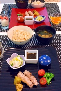 4月24日　えのき肉巻き　朝食