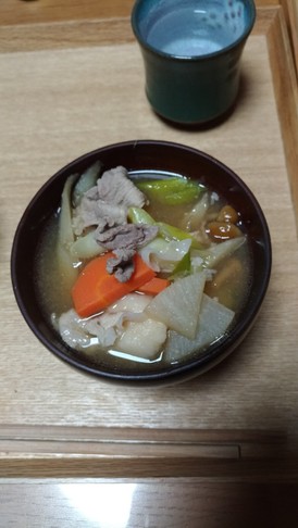 福島の芋煮。翌日はけんちんうどんに!