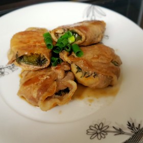 カンタン黒酢で、長芋肉巻きの黒酢照り焼き