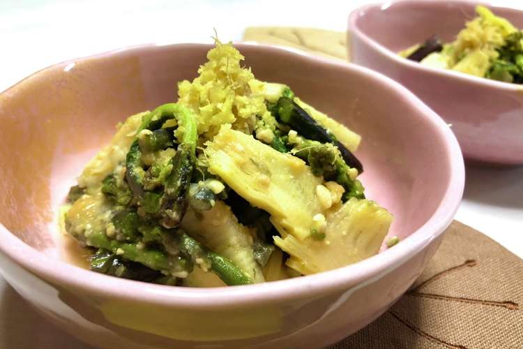筍とわらびの生姜酢味噌和え レシピ 作り方 By お料理ニャロメ クックパッド