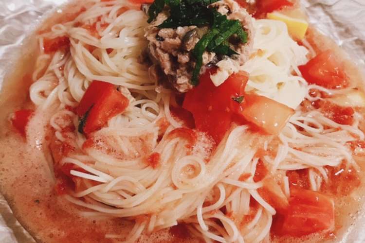 爽やかトマトとレモンのぶっかけ素麺 レシピ 作り方 By Chicory416 クックパッド 簡単おいしいみんなのレシピが374万品