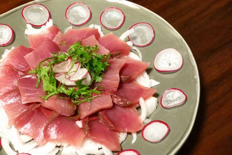 天然ぶりの中華風カルパッチョ レシピ 作り方 By えびはら家のごはん クックパッド 簡単おいしいみんなのレシピが378万品