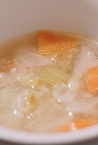鶏肉のゆで汁のスープ