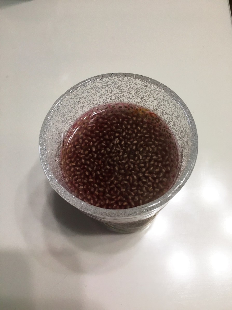 ブルーベリー黒酢のチアシードの画像