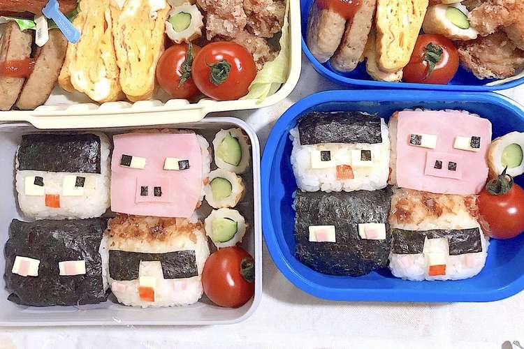 キャラ弁 マイクラおにぎり レシピ 作り方 By くぅちゃんママ クックパッド 簡単おいしいみんなのレシピが377万品