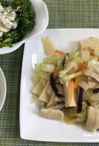 高野豆腐の中華炒め(腎臓病食)