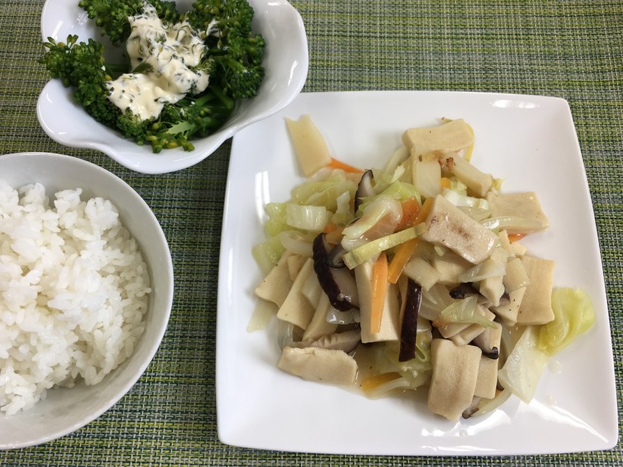 高野豆腐の中華炒め(腎臓病食)の画像