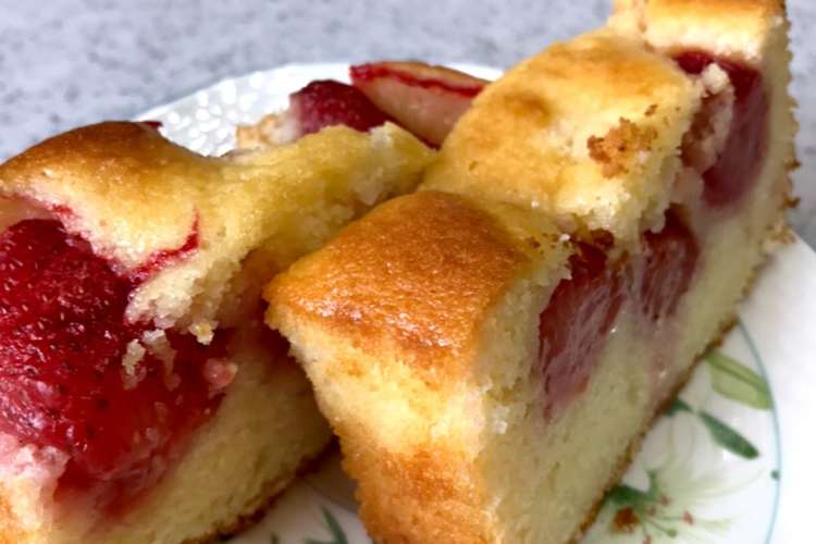 イチゴの生パウンドケーキ レシピ 作り方 By はるジイジイ クックパッド