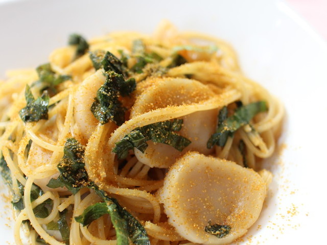 大葉とホタテの和風パスタ レシピ 作り方 By 株式会社出来商店 クックパッド