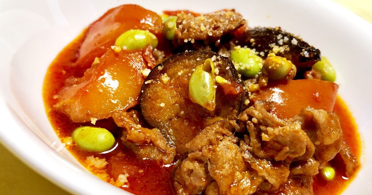 豚小間肉と茄子のピリ辛トマト煮込み by お料理ニャロメ 【クックパッド】 簡単おいしいみんなのレシピが340万品