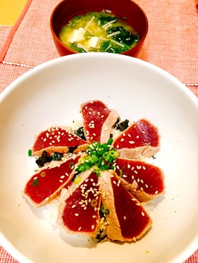 まぐろ漬け丼 フチありVer