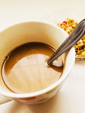 栄養満点!美肌黒豆きな粉カフェオレ