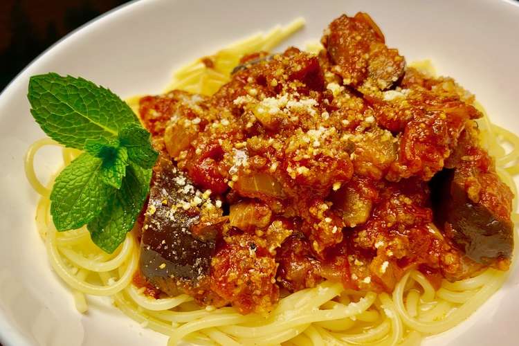 ナスとひき肉のトマトソースパスタ レシピ 作り方 By 丸亀醤油 クックパッド 簡単おいしいみんなのレシピが355万品