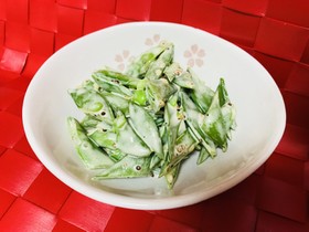 レンチン!スナップえんどうマスタード和え