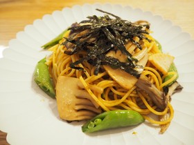 海苔の佃煮の大量消費に!海苔パスタ