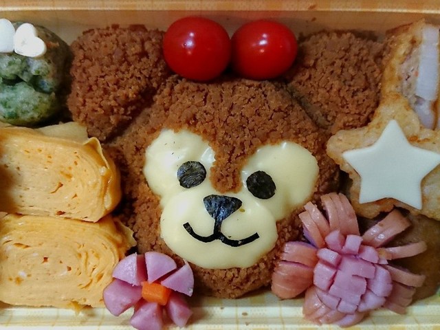 そぼろでダッフィーのキャラ弁当 レシピ 作り方 By Miwakong クックパッド 簡単おいしいみんなのレシピが362万品