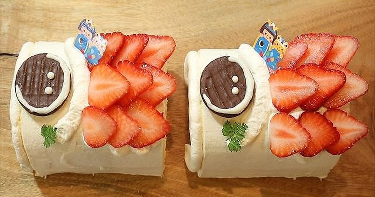 こいのぼりロールケーキ こどもの日 レシピ 作り方 By コリスのおうちお菓子 クックパッド