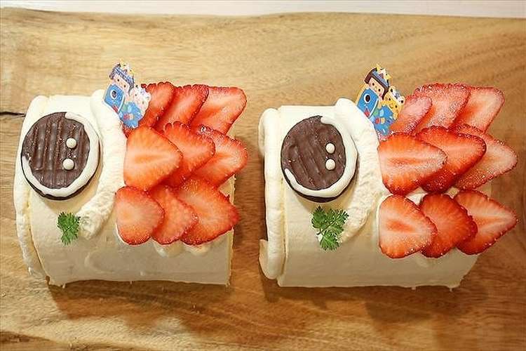 こいのぼりロールケーキ こどもの日 レシピ 作り方 By コリスのおうちお菓子 クックパッド