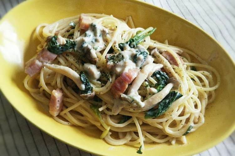ベーコンとほうれん草の豆乳クリームパスタ レシピ 作り方 By ドラエミ クックパッド 簡単おいしいみんなのレシピが352万品
